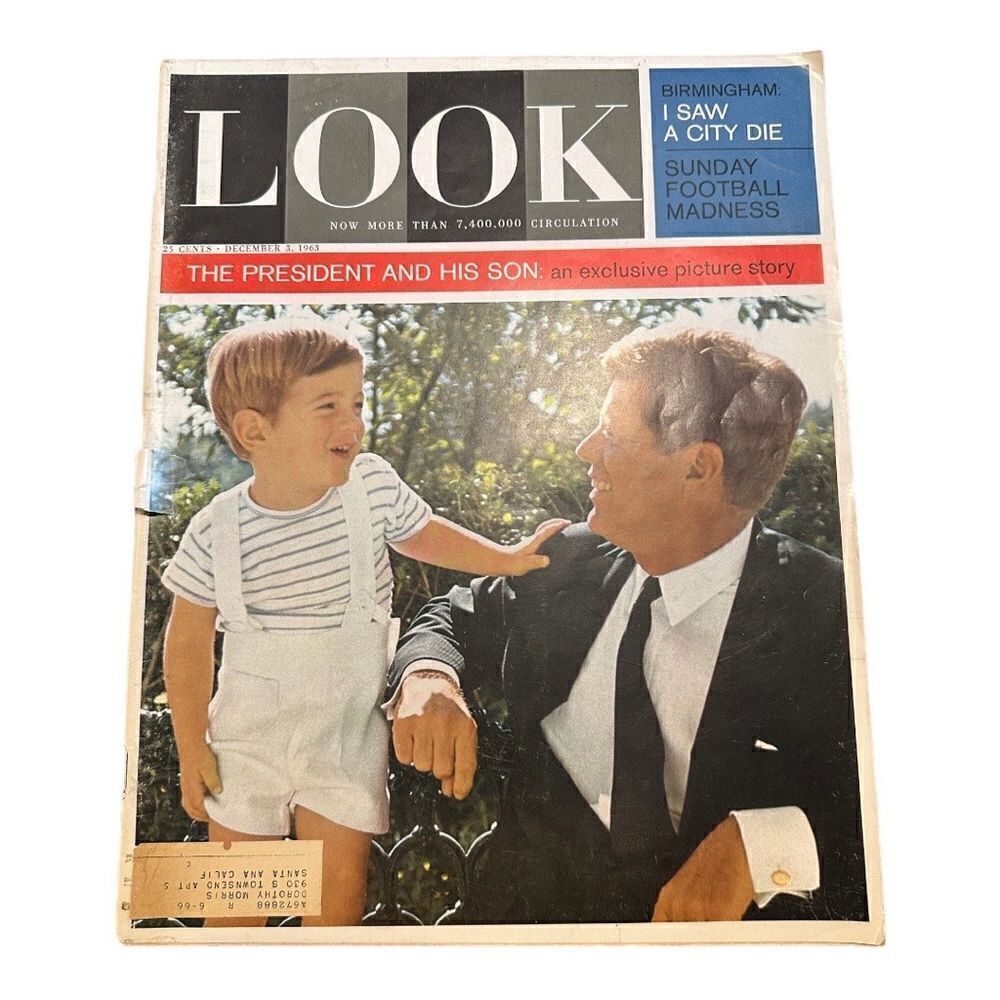 LOOK Magazine Dec 3 1963 Kennedy and His Son great vintage conditio.grannycore